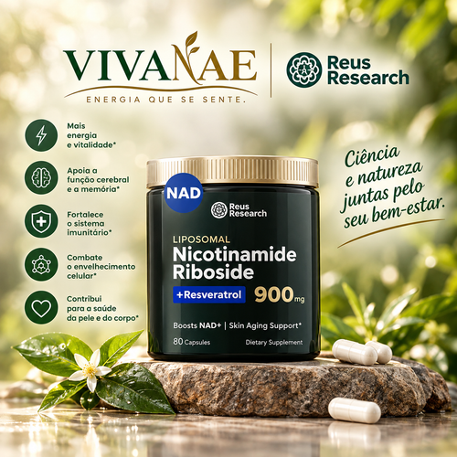 NAD+ Nicotinamide Riboside con Resveratrol, disponible en Vivanae