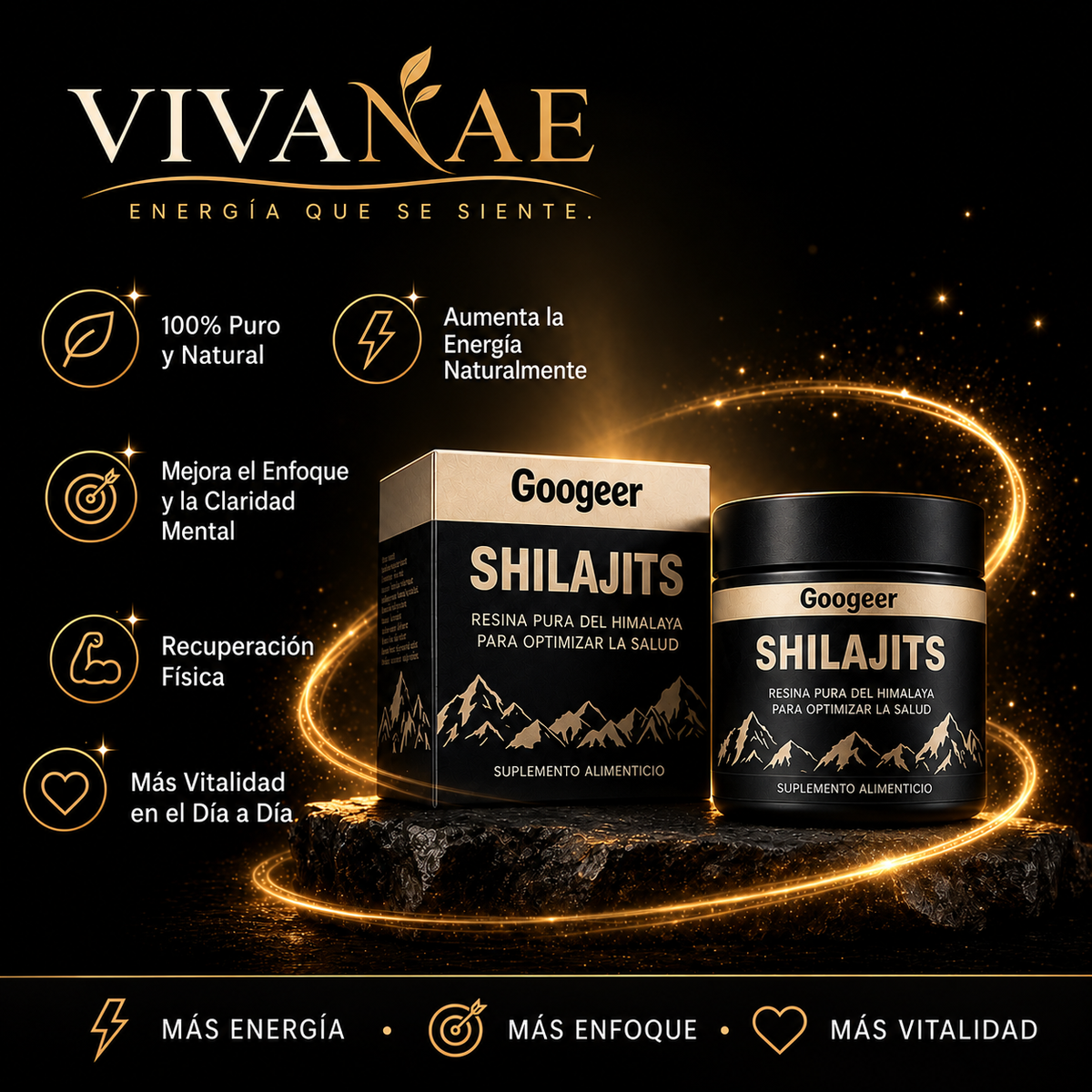 Shilajit Vivanae - Energía Real, Probado y Garantizado
